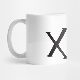 XVII Black Roman Numerals Mug